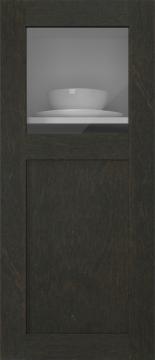 Birch door, M-Concept, WS21KPOLA, Dark chocolate (clear glass)