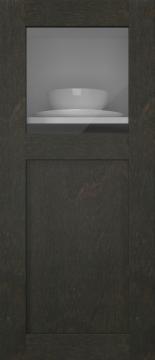 Birch door, M-Concept, WS21KPOLA, Dark chocolate (clear glass)