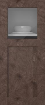 Birch door, M-Concept, WS21KPOLA, Pecan (clear glass)
