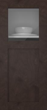 Birch door, M-Concept, WS21KPOLA, Chestnut (clear glass)