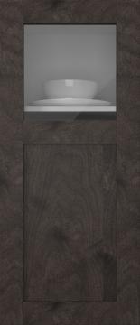 Birch door, M-Concept, WS21KPOLA, Espresso (clear glass)