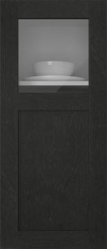 Birch door, M-Concept, WS21KPOLA, Black (clear glass)