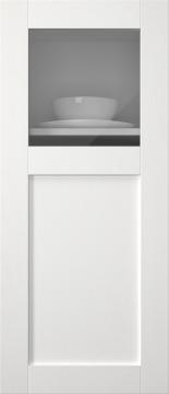 Birch door, M-Concept, WS21KPOLA, White (clear glass)