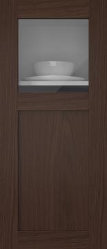 Oak door, M-Concept, WS21KPOLA, Dark brown (clear glass)