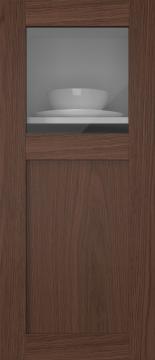 Oak door, M-Concept, WS21KPOLA, Pecan (clear glass)