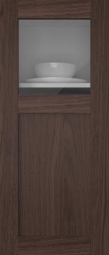 Oak door, M-Concept, WS21KPOLA, Hazelnut (clear glass)