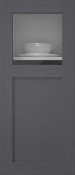 Oak door, M-Concept, WS21KPOLA, Grey (clear glass)