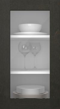 Birch door, M-Concept, WS21LA, Dark chocolate (clear glass)