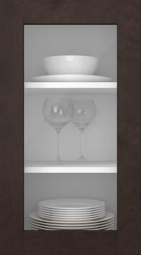 Birch door, M-Concept, WS21LA, Chestnut (clear glass)