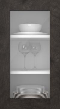 Birch door, M-Concept, WS21LA, Espresso (clear glass)