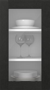 Birch door M-Concept WS21LA, Black (clear glass)