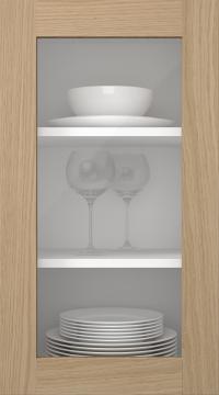 Oak door, M-Concept, WS21LA, Light oak (clear glass)