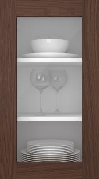 Oak door, M-Concept, WS21LA, Pecan (clear glass)