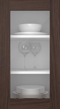 Oak door, M-Concept, WS21LA, Pecan (clear glass)