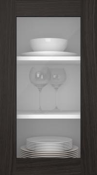 Oak door, M-Concept, WS21LA, Espresso (clear glass)