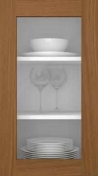 Oak door, M-Concept, WS21LA, Rustic (clear glass)
