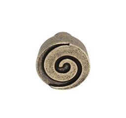 Metal knob, Scroll Bronze