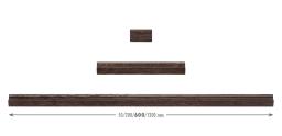 Track, dark brown wood